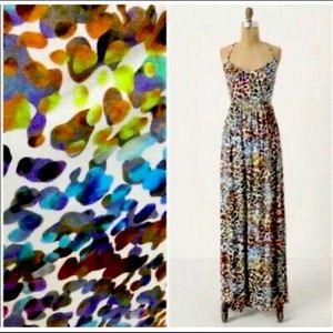 DELETTA by Anthropologie Watercolor Dress sz L